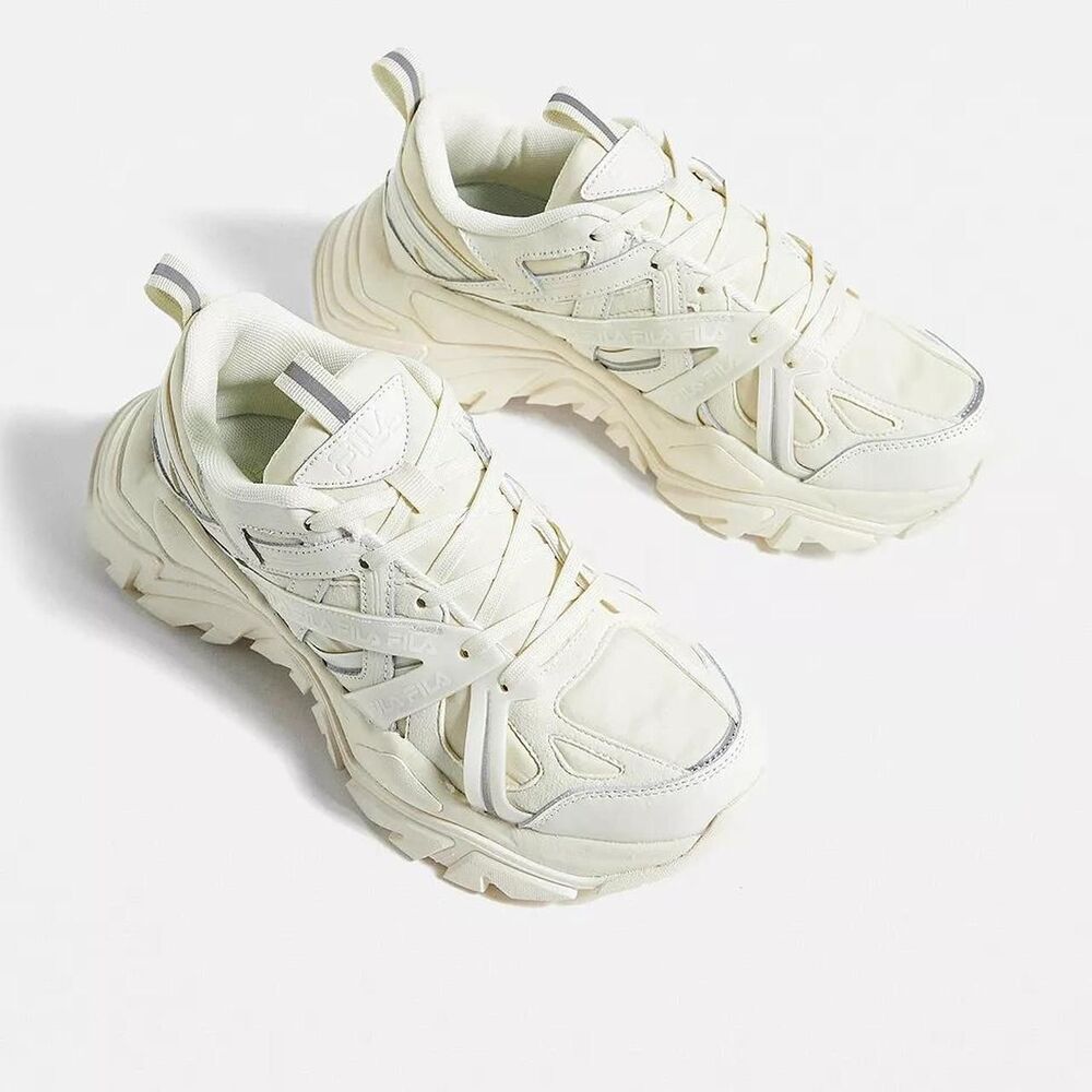 Fila Women's White and Cream Trainers